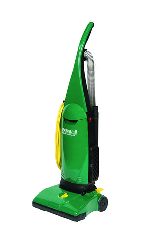 Bissell BigGreen PowerForce bagged upright vacuum front view for deep carpet and hard-floor cleaning.