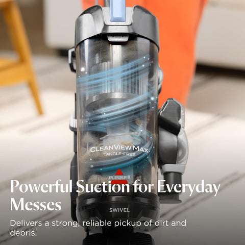 Bissell CleanView Max above-floor access cleans high spots and upholstery