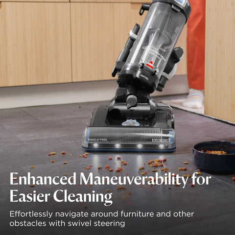 Bissell CleanView Max scatter-free technology minimizes mess during cleaning