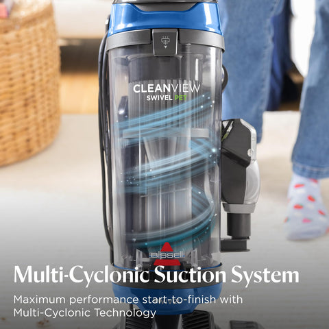 Bissell CleanView Swivel includes pet tools for quick pet hair cleanup.