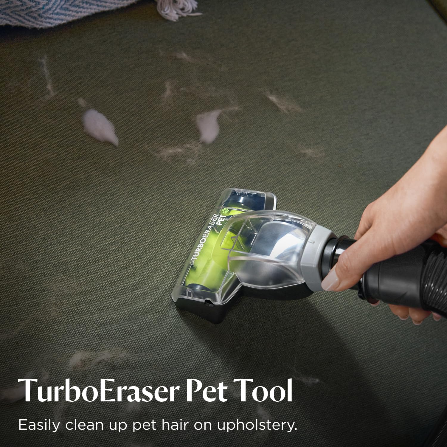 Bissell CleanView Swivel with Scatter-Free Technology minimizes debris scatter on hard floors.