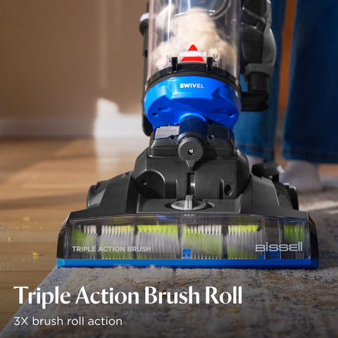 Bissell CleanView Swivel’s XL Easy Empty Dirt Tank makes emptying effortless.