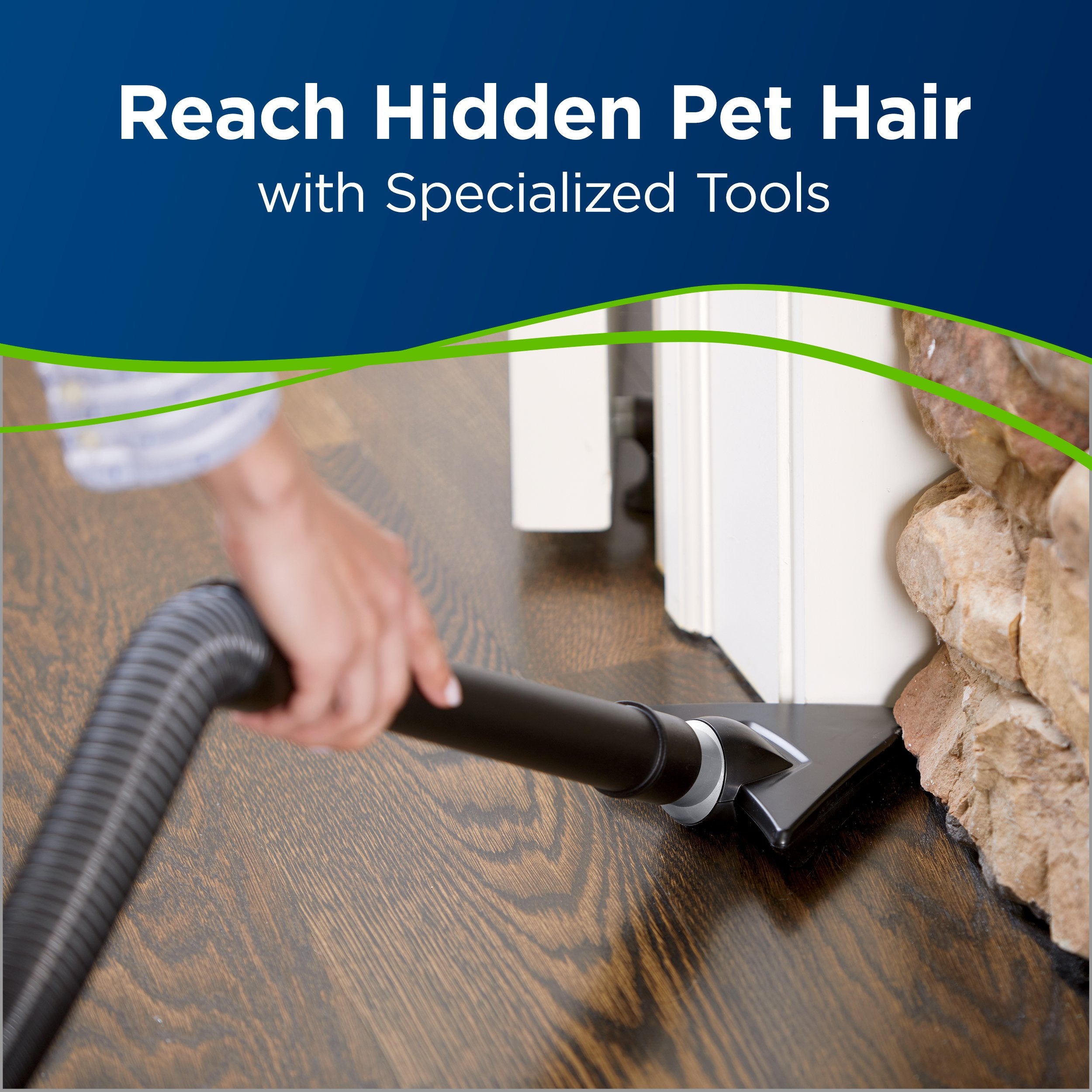 Bissell CleanView Swivel Rewind Pet upright large dirt tank for fewer interruptions.