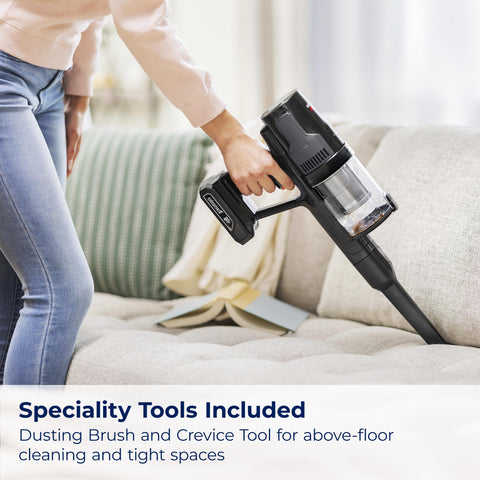 Bissell CleanView XR dusting and crevice tools reach tight spots.