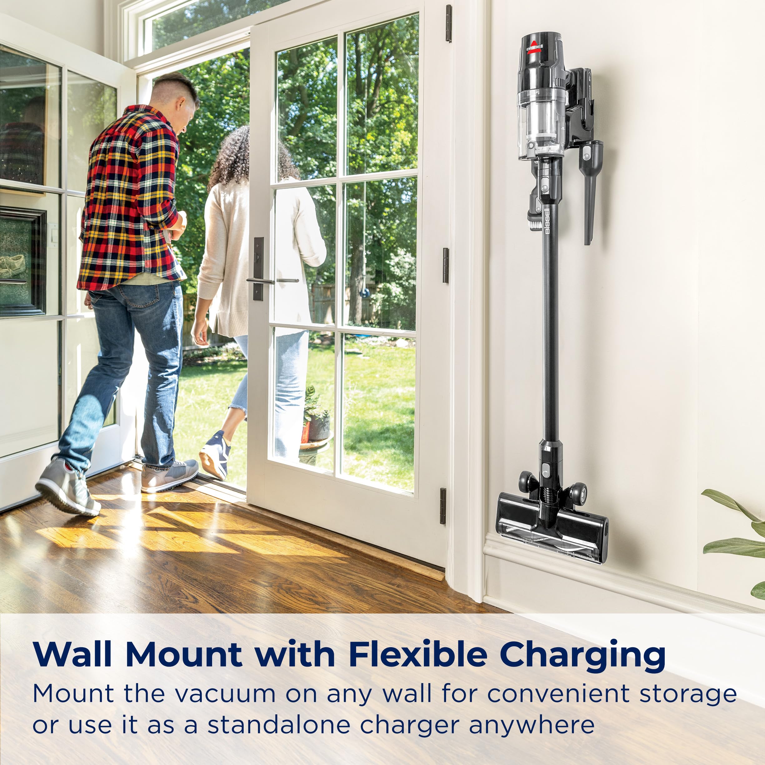 Bissell CleanView XR wall mount keeps the unit tidy.