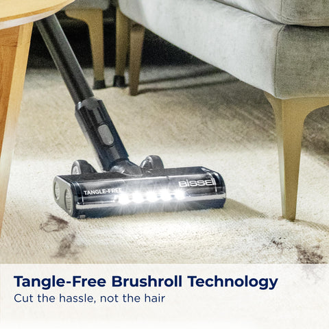 Bissell CleanView XR XL tank holds more debris per pass.