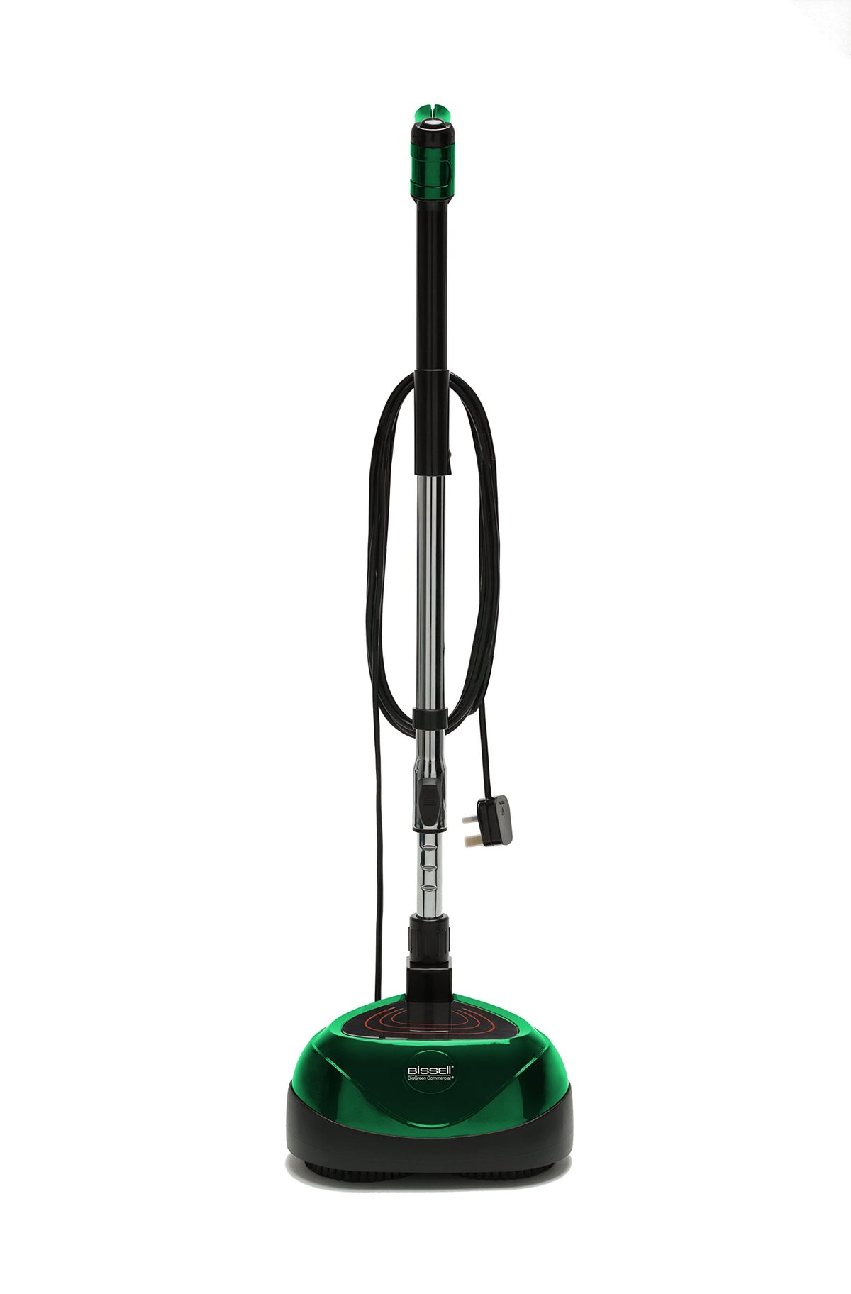 Bissell Commercial BGFS650 hero front view, highlighting compact design for easier floor cleaning.