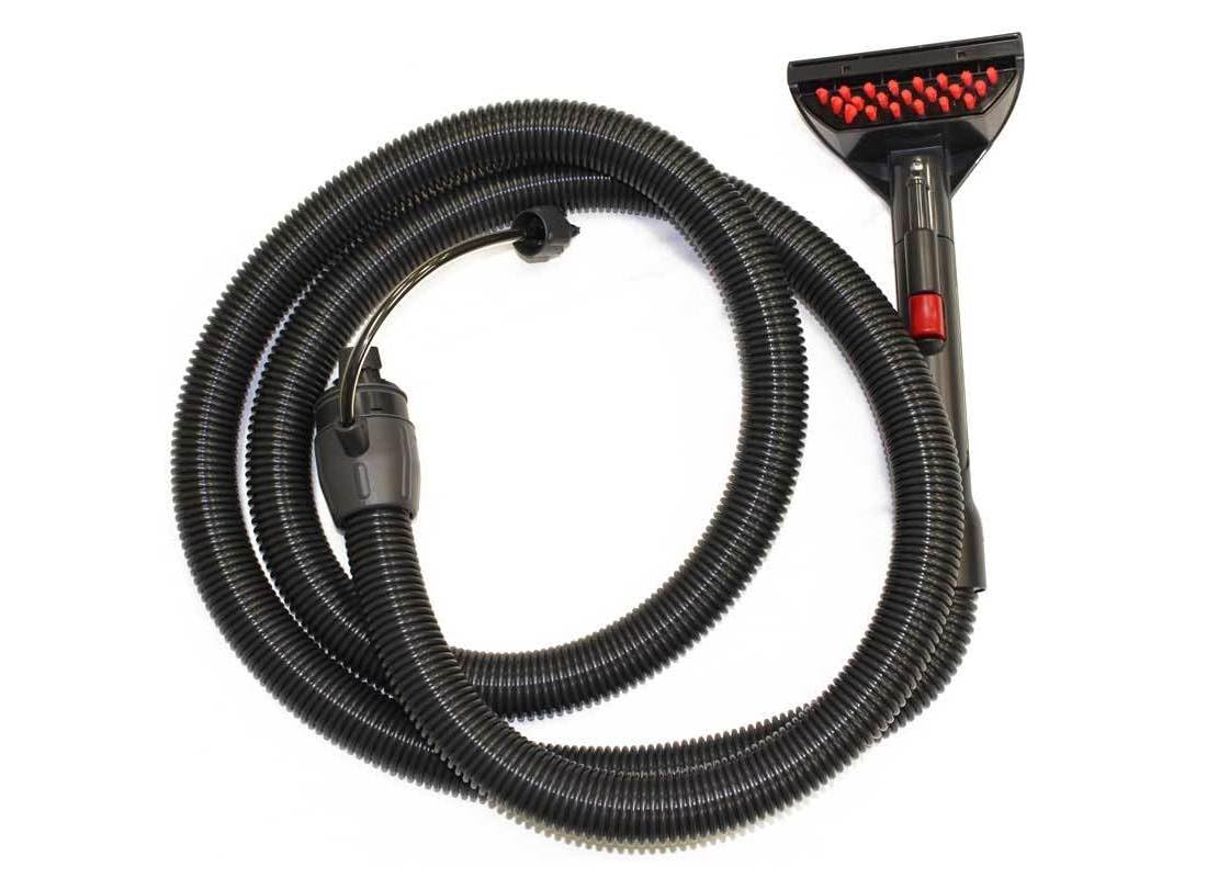 Bissell Commercial hose with 10 ft reach for BG10 deep cleaning, expanding reach to upholstery.