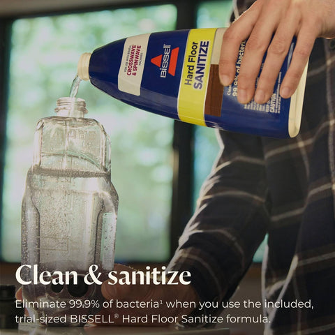 Multi-surface cleaning on tile, sealed wood, and laminate floors