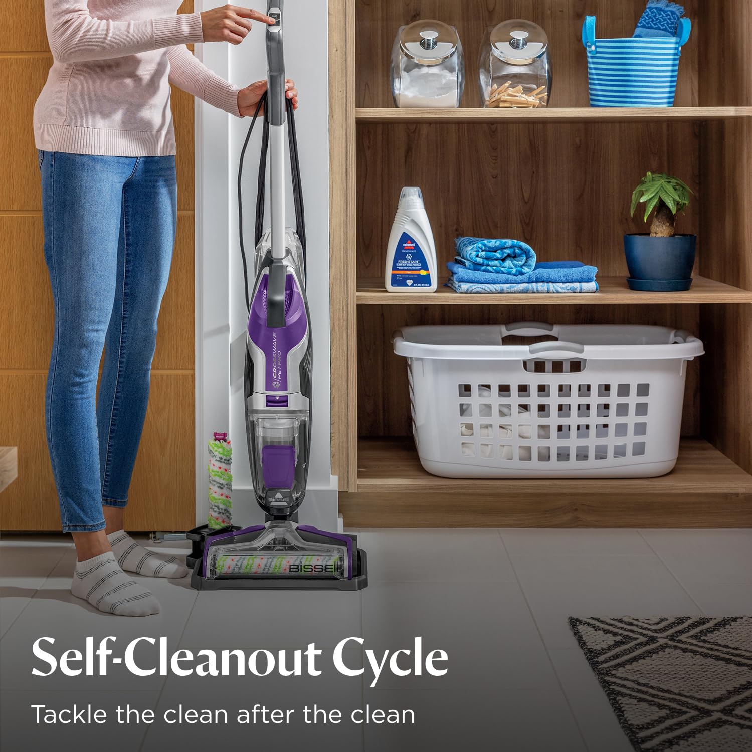 Bissell CrossWave Pet Pro switches to rugs seamlessly for mixed surfaces.