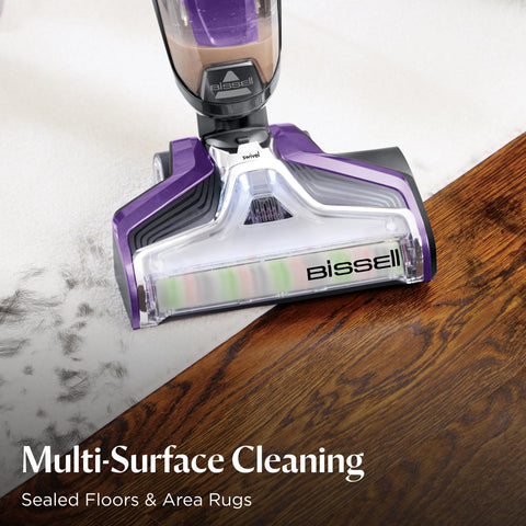Bissell CrossWave Pet Pro tangle-free brush tackles pet hair with ease.