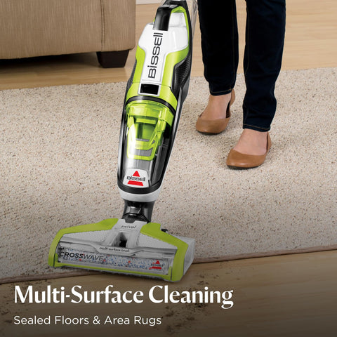 Bissell CrossWave Turbo dual-action brush roll cleans with up to 3000 RPM.