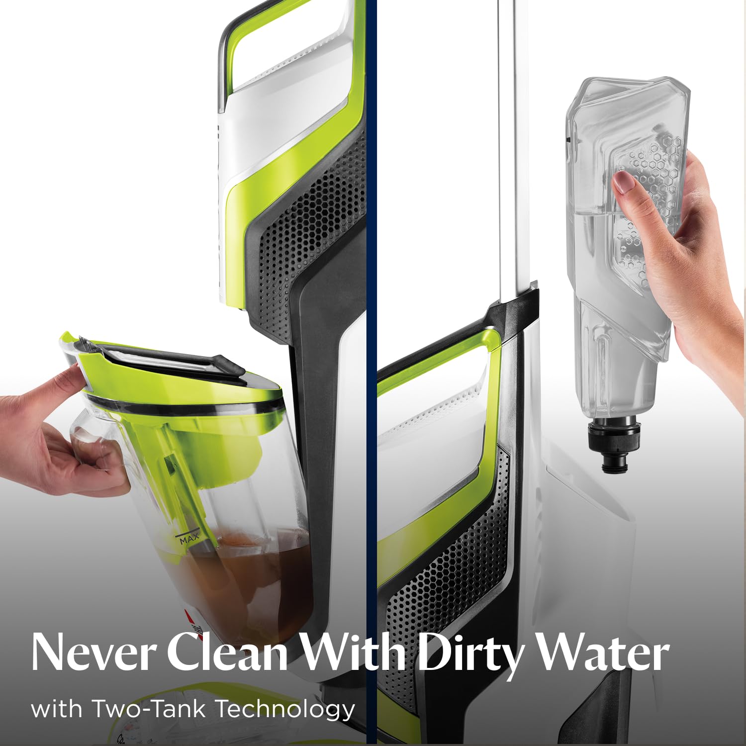 Bissell CrossWave Turbo multi-surface cleaner safe on tile, wood, laminate, and rugs.