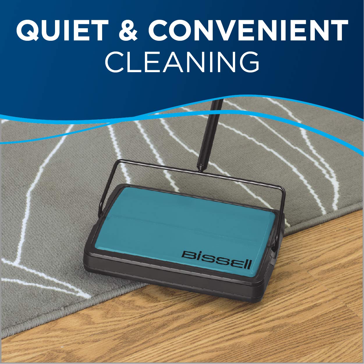 Bissell Easy Sweep 2484A Teal removable brush roll for maintenance