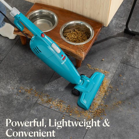Bissell Featherweight lightweight design showing easy grip and maneuverability