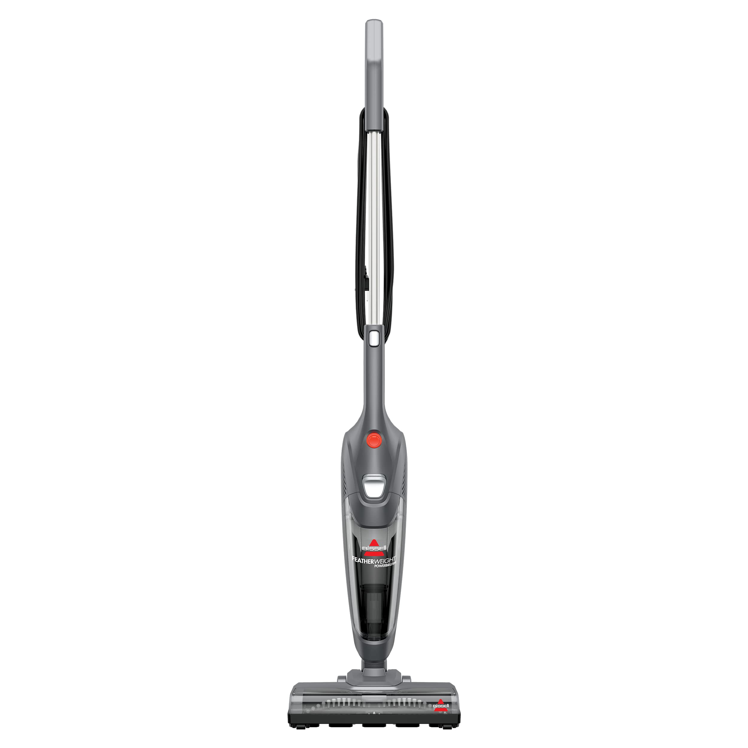 Bissell Featherweight PowerBrush angled view showing compact cleaning power.
