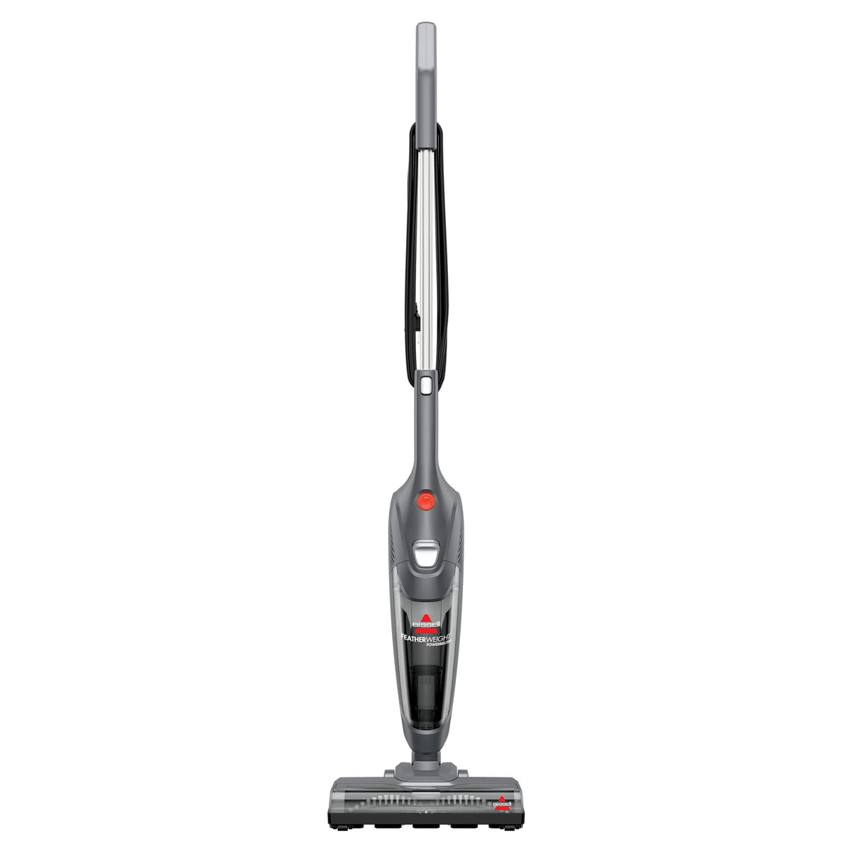 Bissell Featherweight PowerBrush angled view showing compact cleaning power.