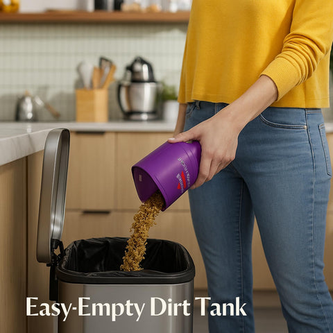 Bissell FeatherWeight stick vacuum cleaning hard floors with efficient suction