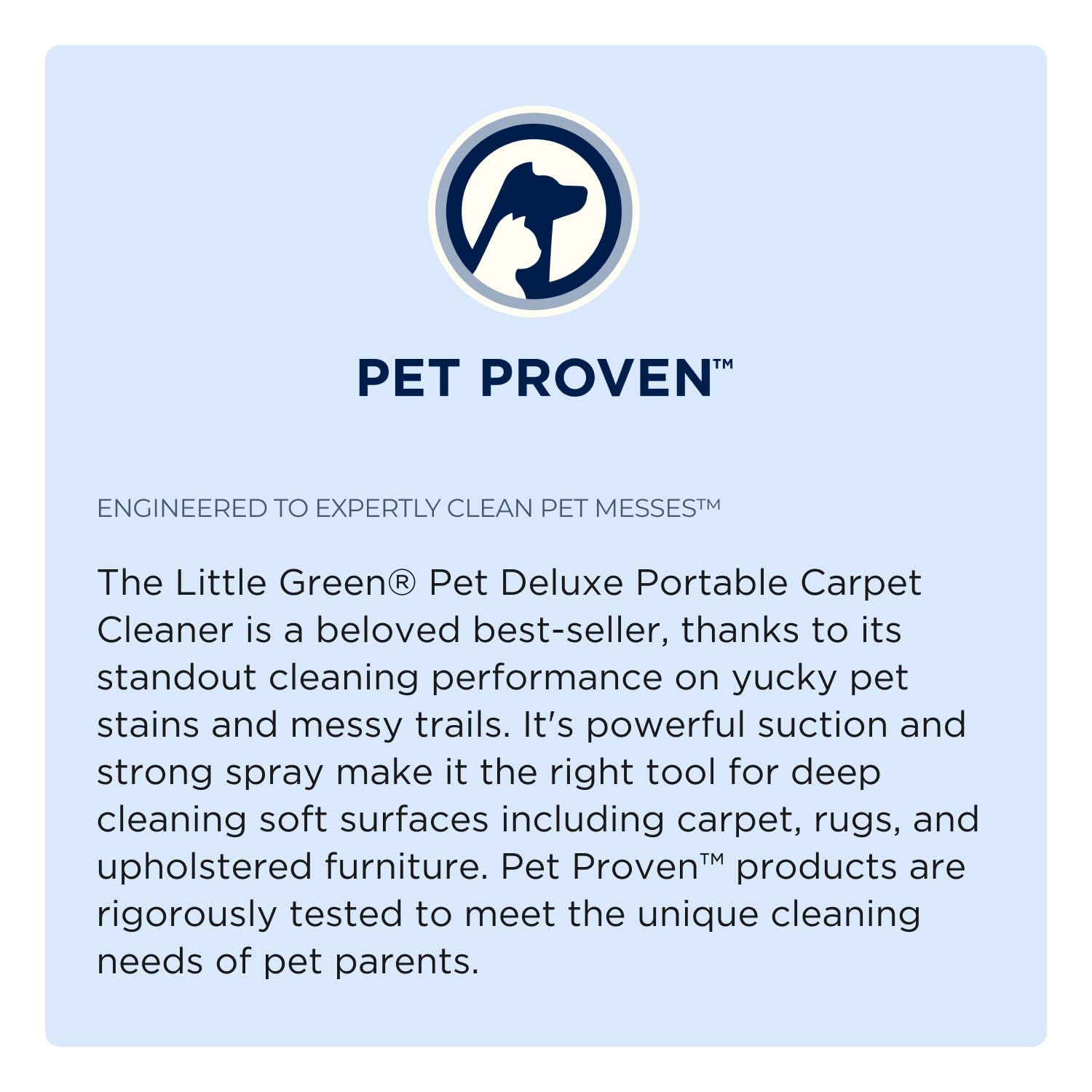 Bissell Little Green Pet Deluxe with 3-in-1 stain tool removing pet spots