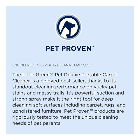 Bissell Little Green Pet Deluxe with 3-in-1 stain tool removing pet spots