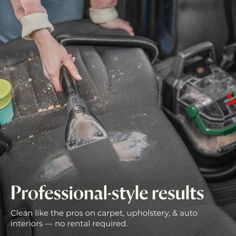 Bissell Pet Pro using Oxy spot formula for stubborn stains.