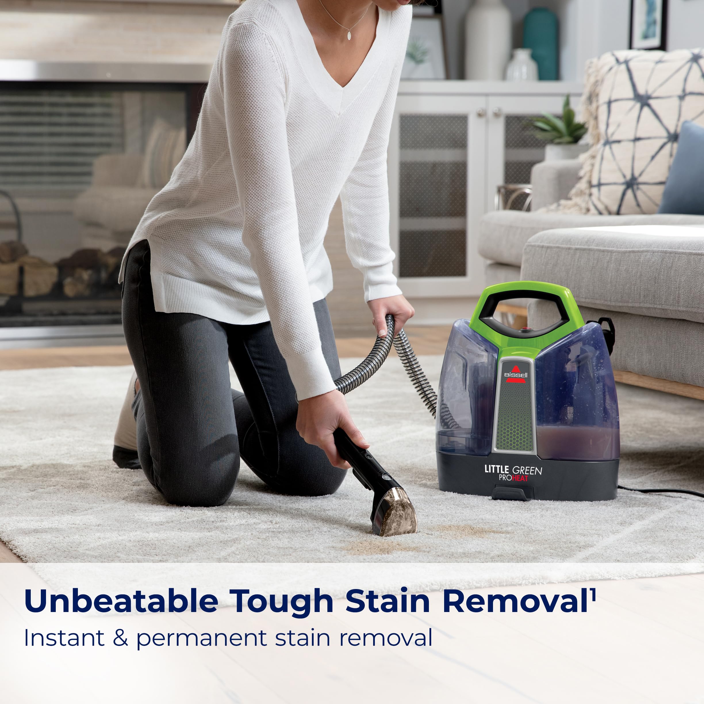 Bissell Little Green Proheat with Heatwave technology keeps water temperature stable for consistent cleaning.