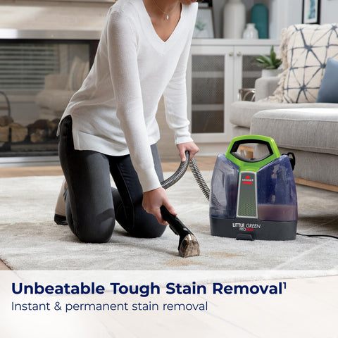 Bissell Little Green Proheat with Heatwave technology keeps water temperature stable for consistent cleaning.