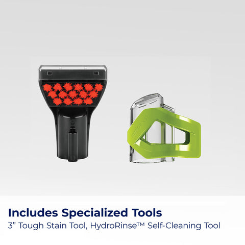 Bissell Little Green Proheat includes a trial formula for fast spot treatment.
