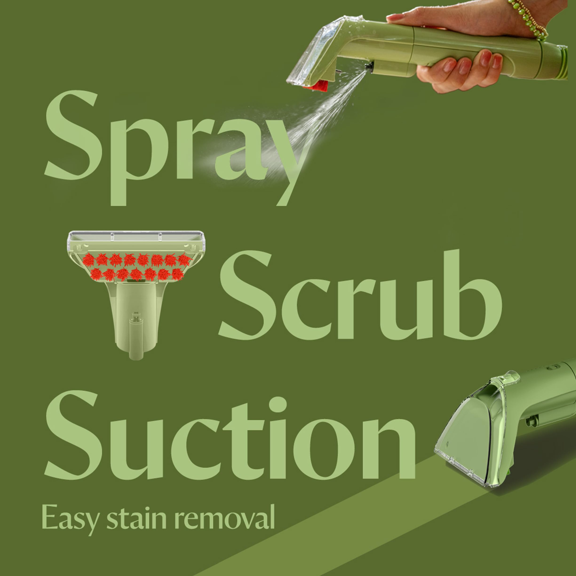 Bissell Little Green stairs cleaning tool helps lift dirt from steps