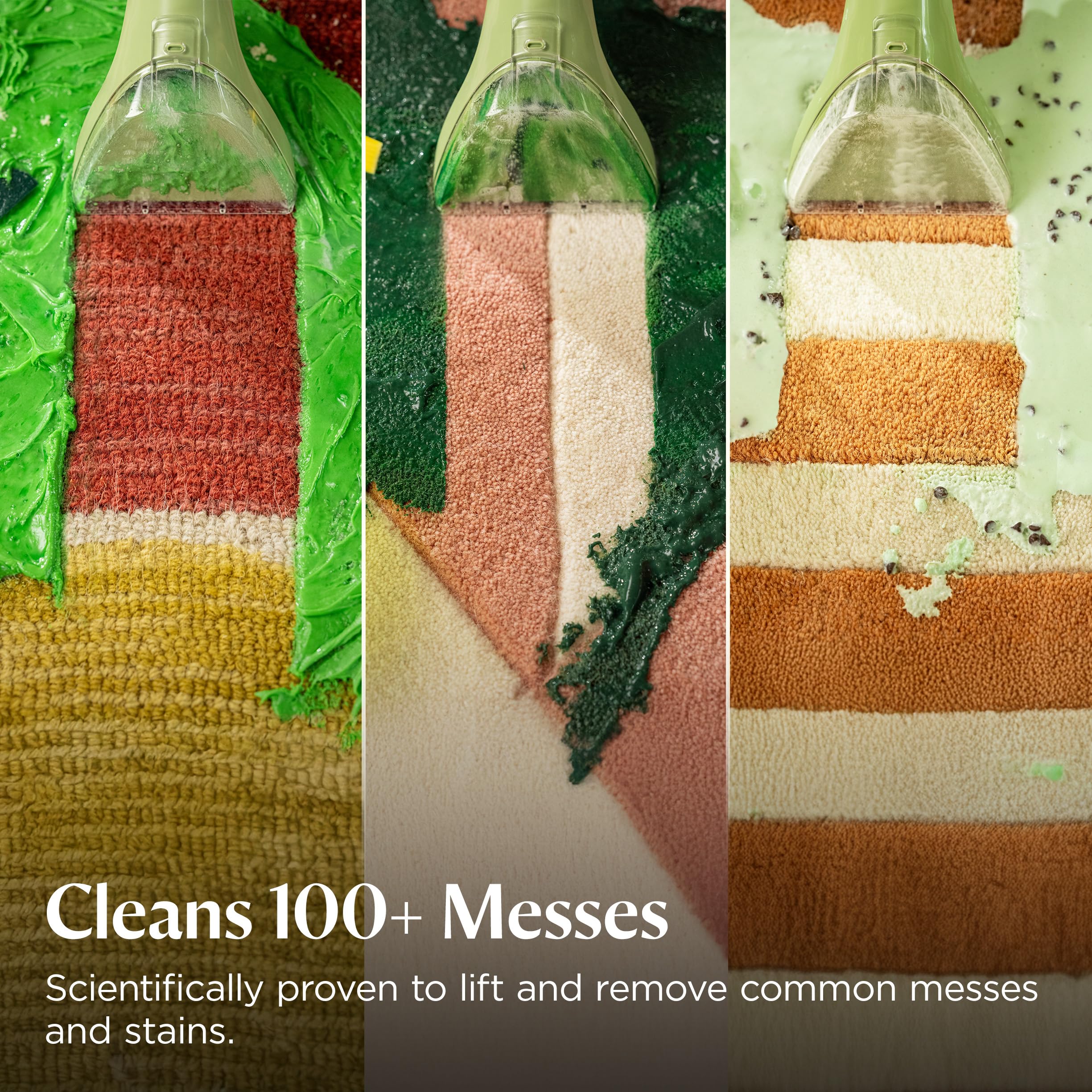 Bissell Little Green triple-action formula targets stains and odors with dependable power