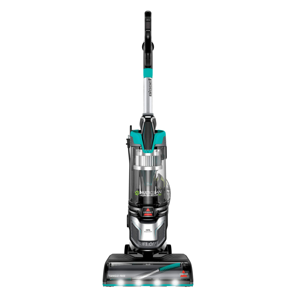 BISSELL MultiClean Allergen Lift-Off front view highlights powerful pet hair pickup.