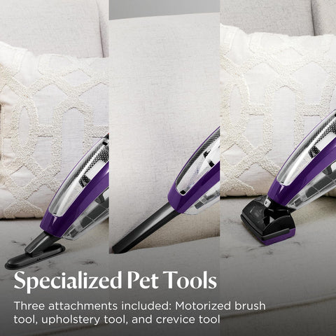 Bissell Pet Hair Eraser crevice tool reaching tight gaps