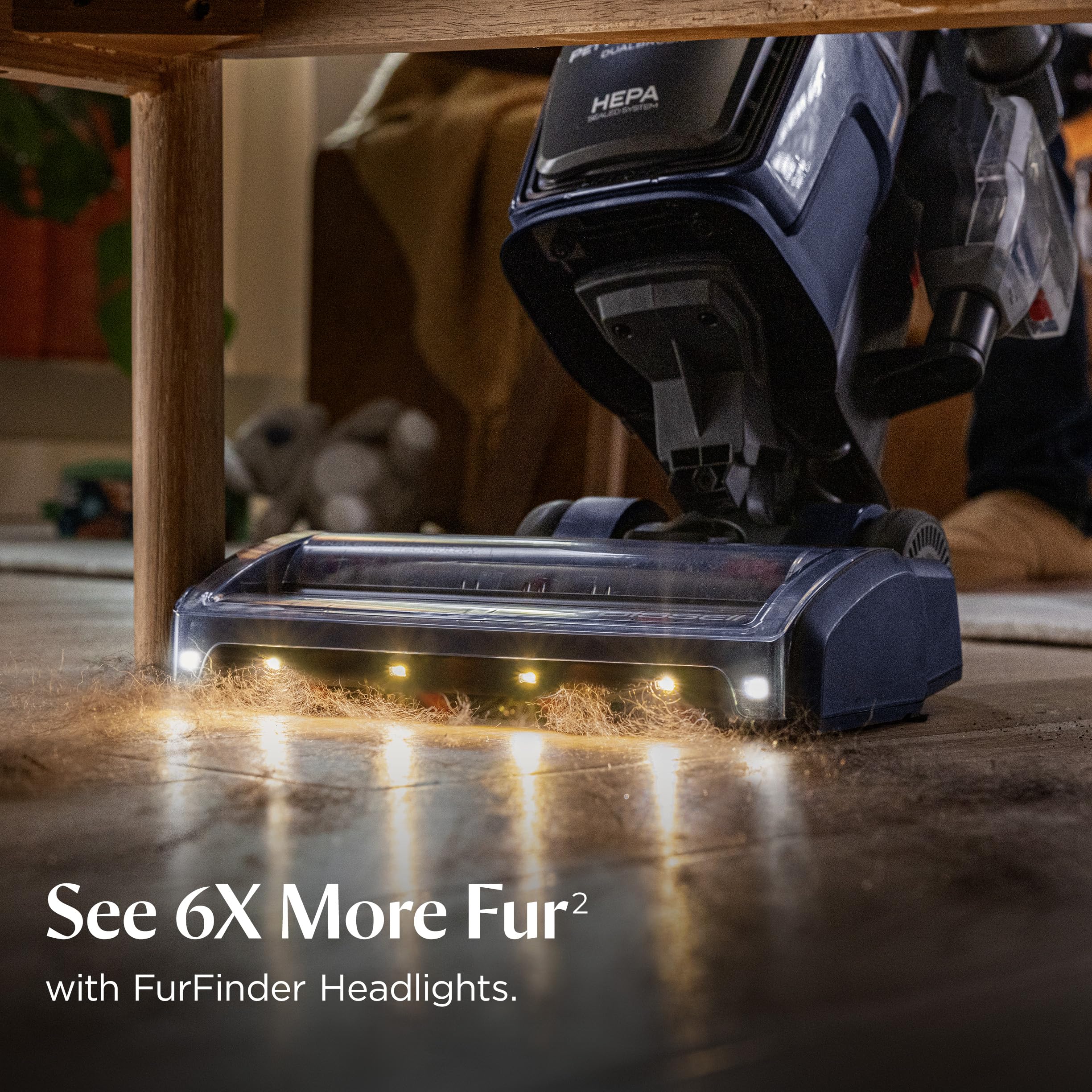Bissell Pet Hair Eraser DualBrush upright vacuum SurfaceSense technology adapts to floors