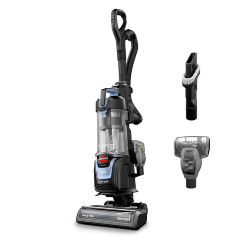 Bissell Pet Hair Eraser pod lifts off for under-furniture cleaning with strong suction.