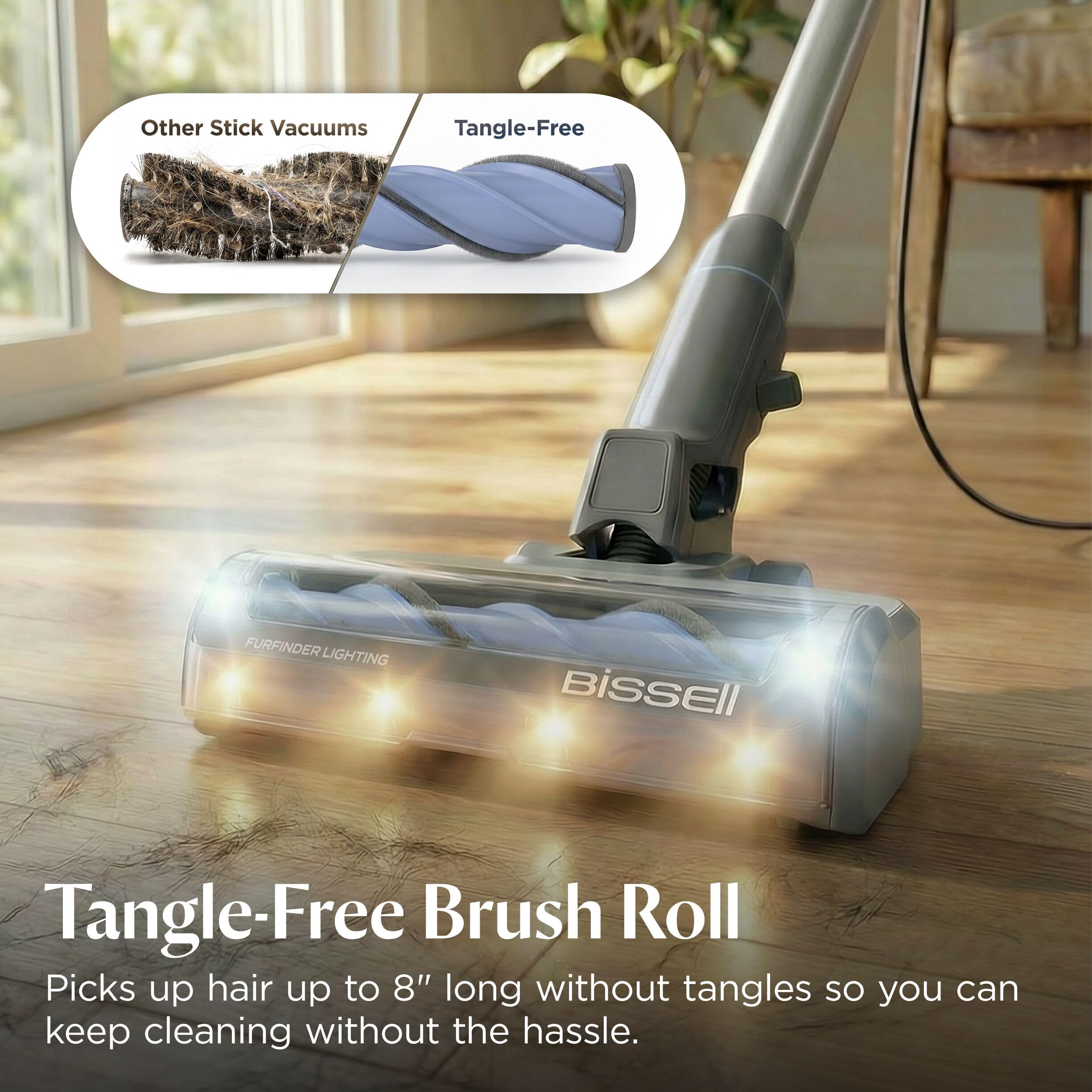 Bissell PowerClean FurFinder 30-Foot Cord covers large rooms with fewer outlets.