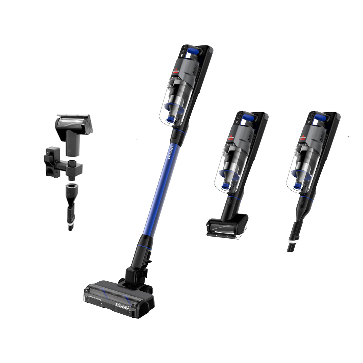 Bissell PowerClean FurFinder headlights illuminate hidden fur for thorough upholstery cleaning