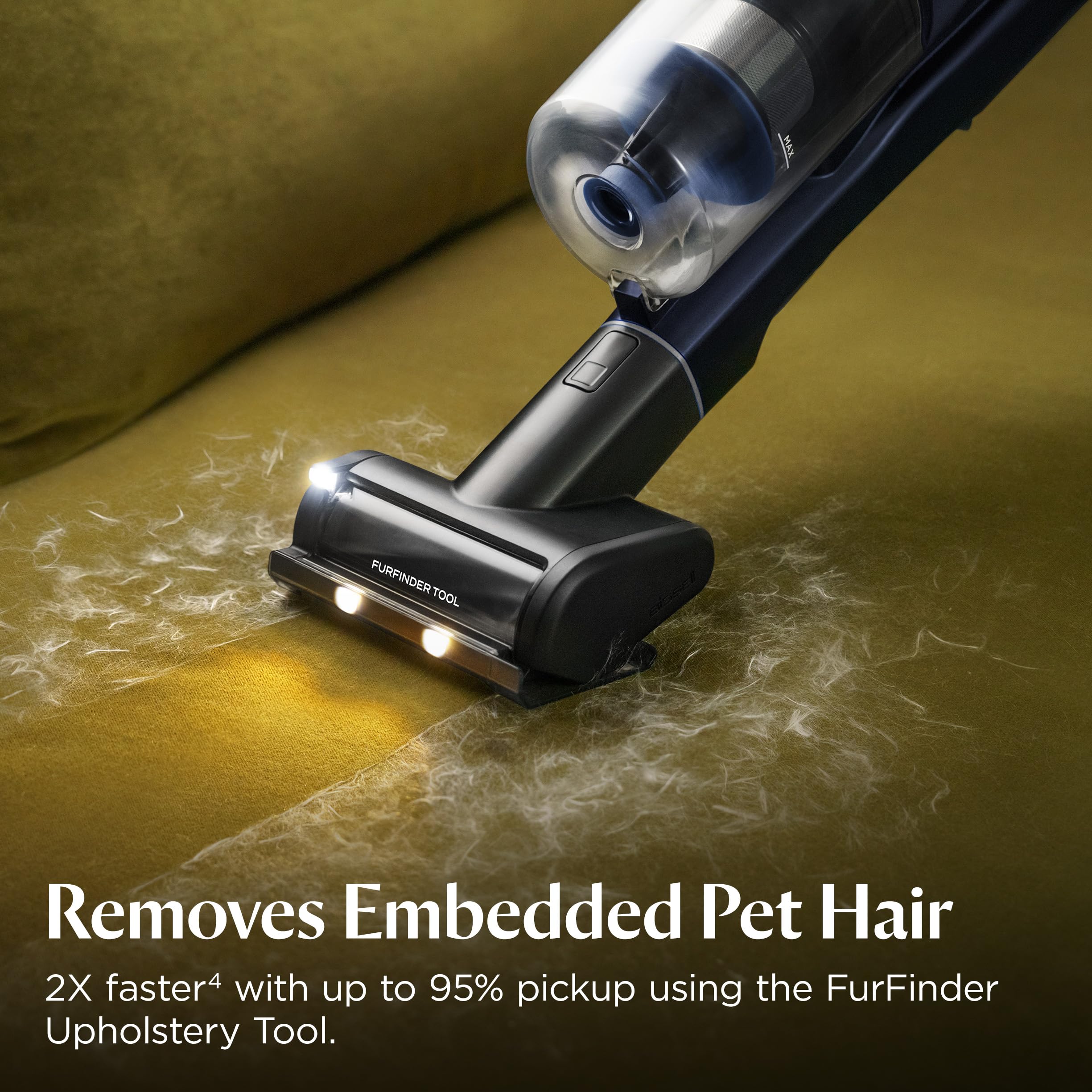 Bissell PowerClean FurGuard Self-Cleaning Brush Roll reduces hair wrap.
