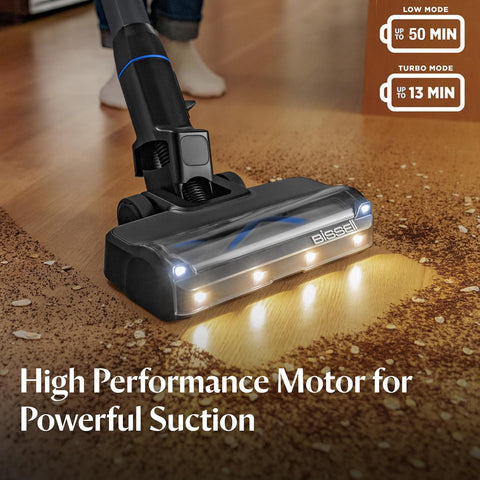 Bissell PowerClean HEPA Sealed Allergen System traps dust and dander inside the canister.