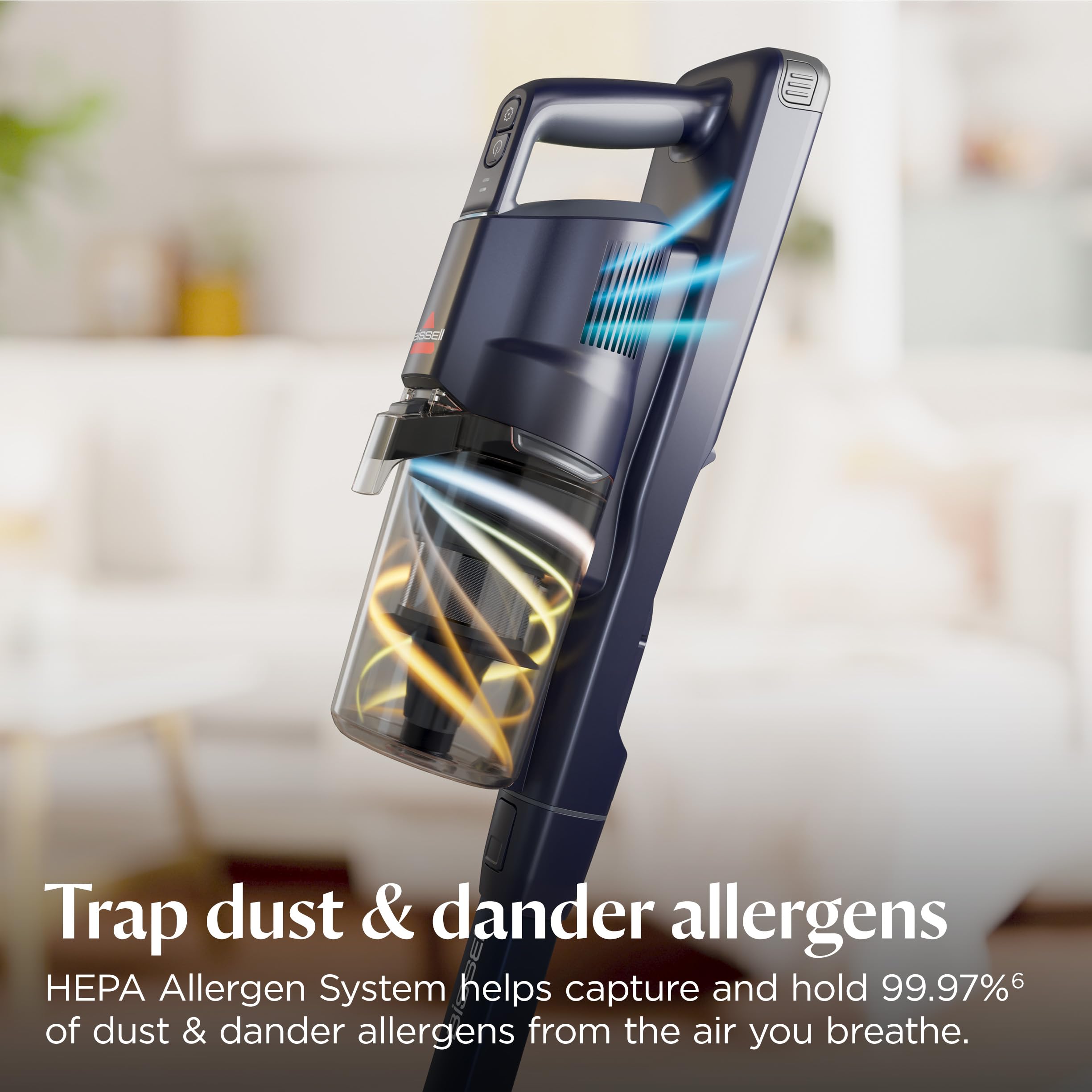 Bissell PowerClean 3-in-1 cleaning versatility for floors and furniture.