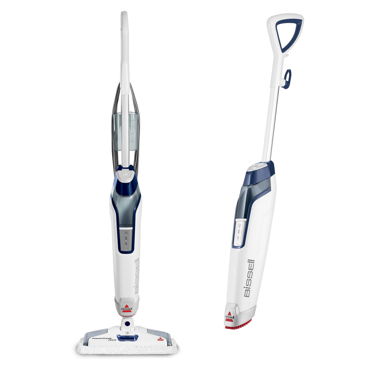 Bissell PowerFresh Deluxe SpotBoost Brush in action on tiled floor to tackle tough messes