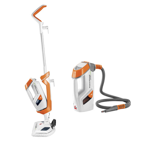 BISSELL PowerFresh Lift-Off Pet steam mop orange front view for clean floors