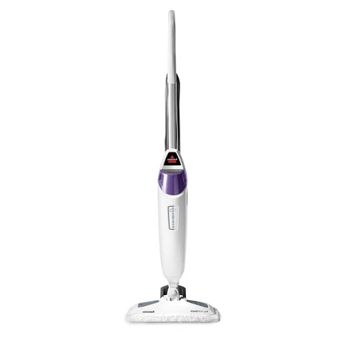 BISSELL PowerFresh Pet Steam Mop in use sanitizing sealed floors with steam