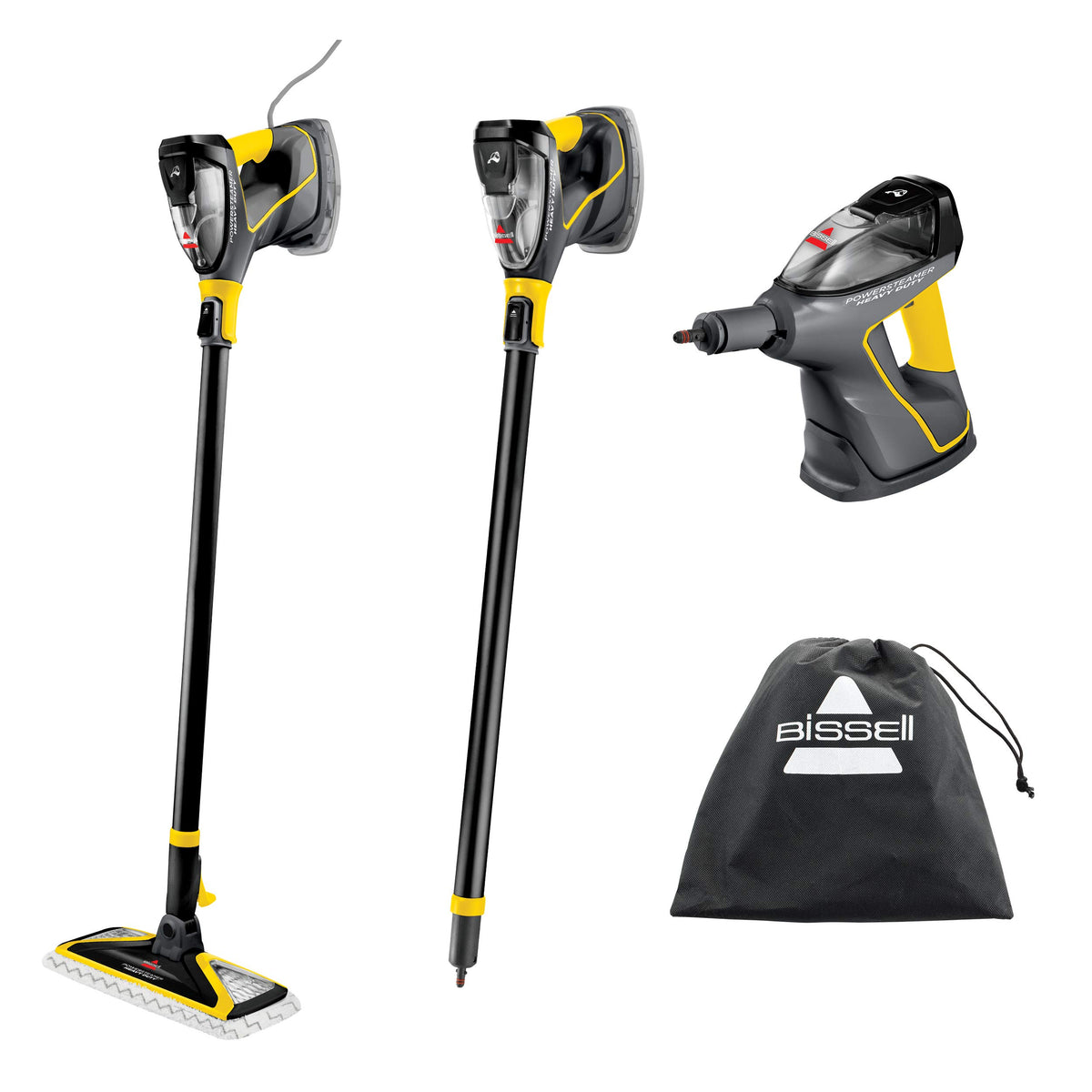 Bissell PowerSteamer 3in1 steam mop for deep cleaning sealed floors and surfaces.
