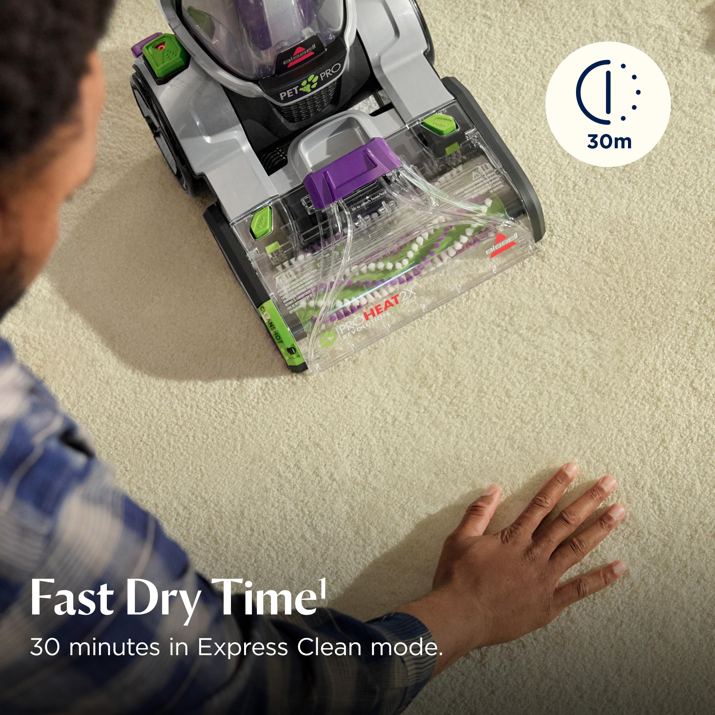 Included 8-foot hose and tools extend cleaning to furniture and stairs