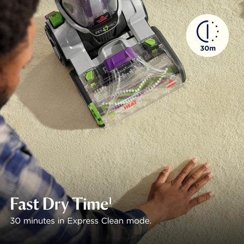 Included 8-foot hose and tools extend cleaning to furniture and stairs