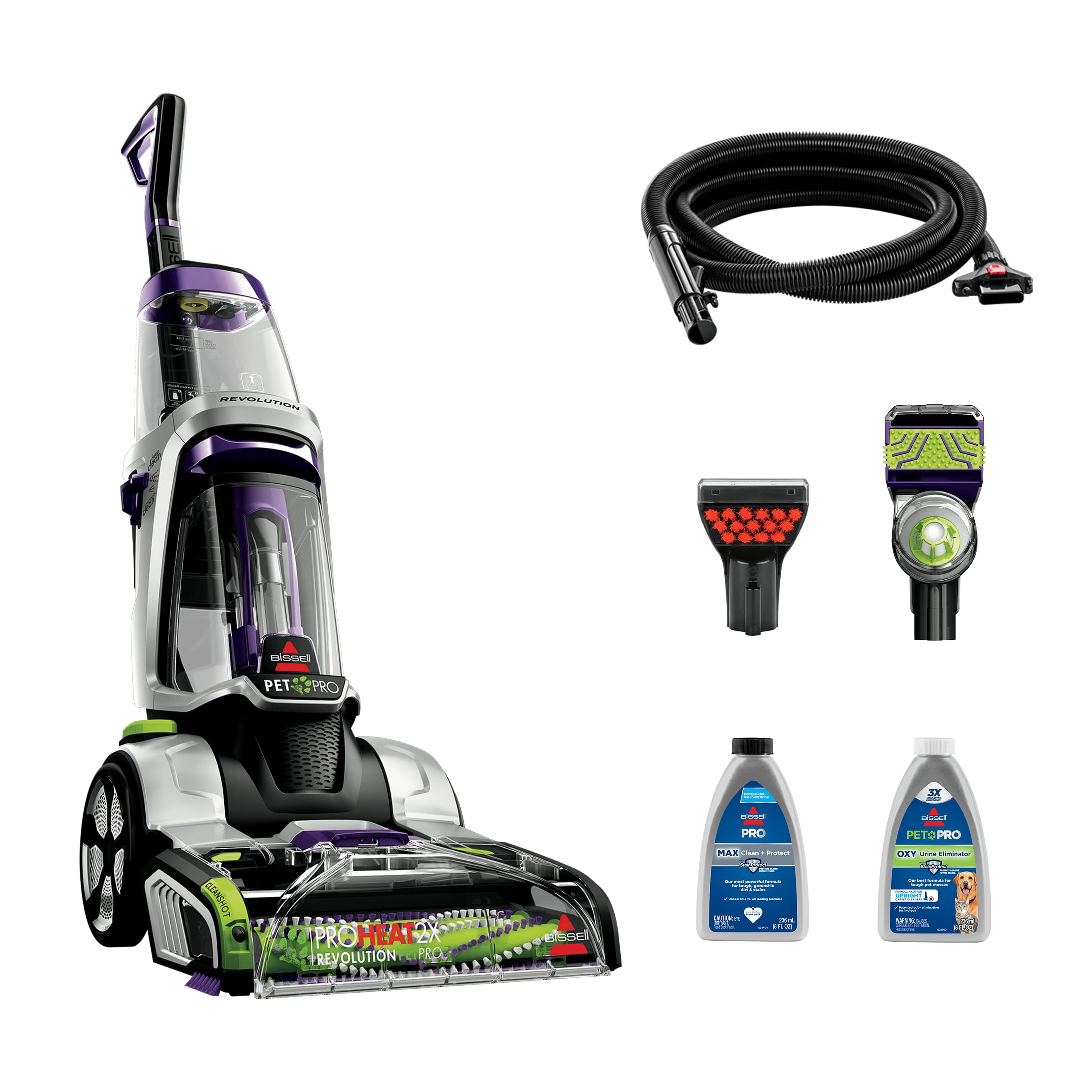 Bissell ProHeat 2X Revolution Pet Pro Plus front view for pet-friendly carpet cleaning
