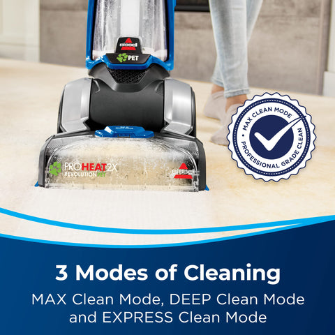 Express Clean mode shows quick-dry results for busy homes.