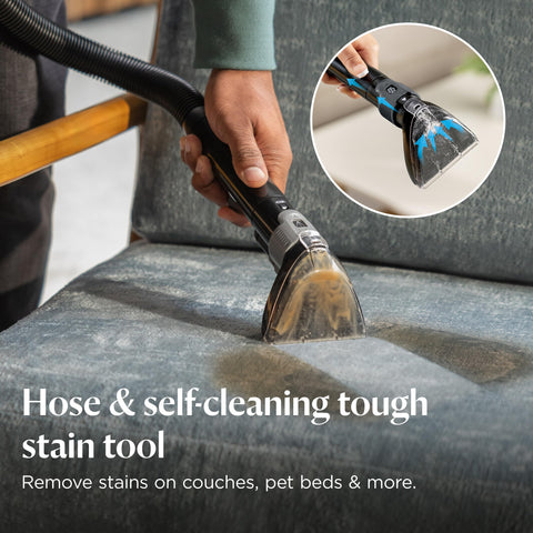 EZ Clean Brush Roll Cover and Catch & Clean Tray feature