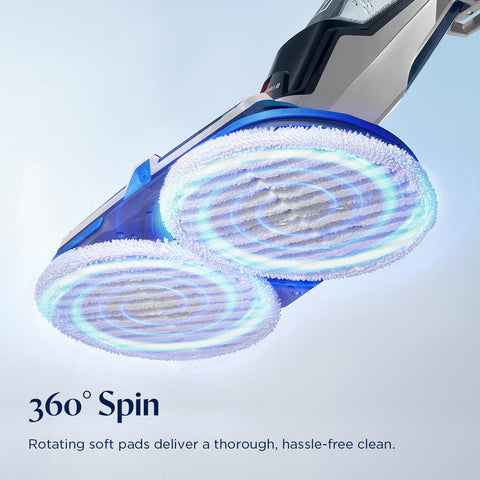 Bissell SpinWave 18V battery enables cordless floor cleaning.