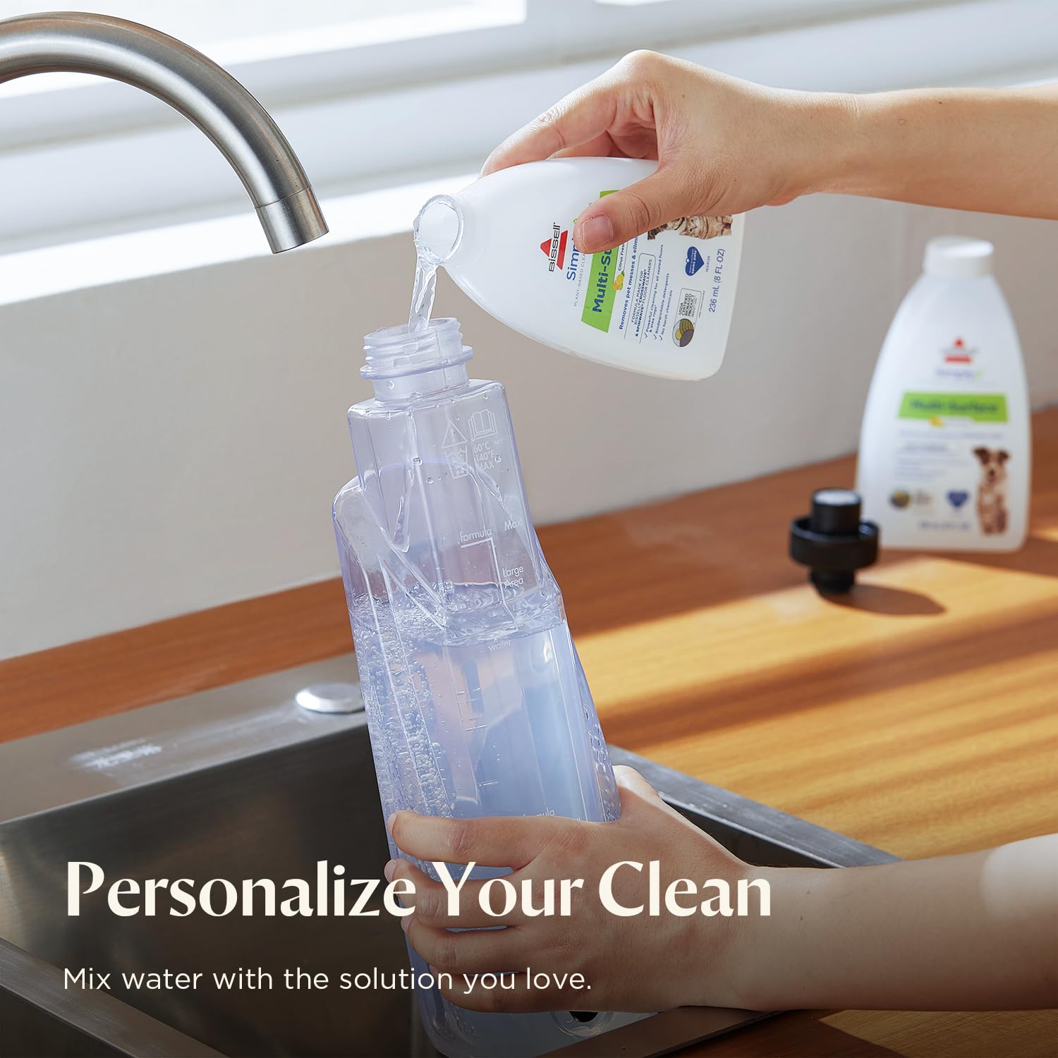 Bissell SpinWave cordless PET mop includes trial cleaning solutions